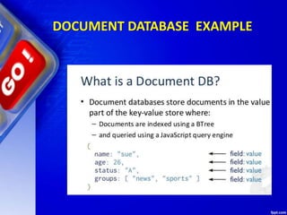 DOCUMENT DATABASE EXAMPLE
 