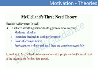 Motivation - Theories
 