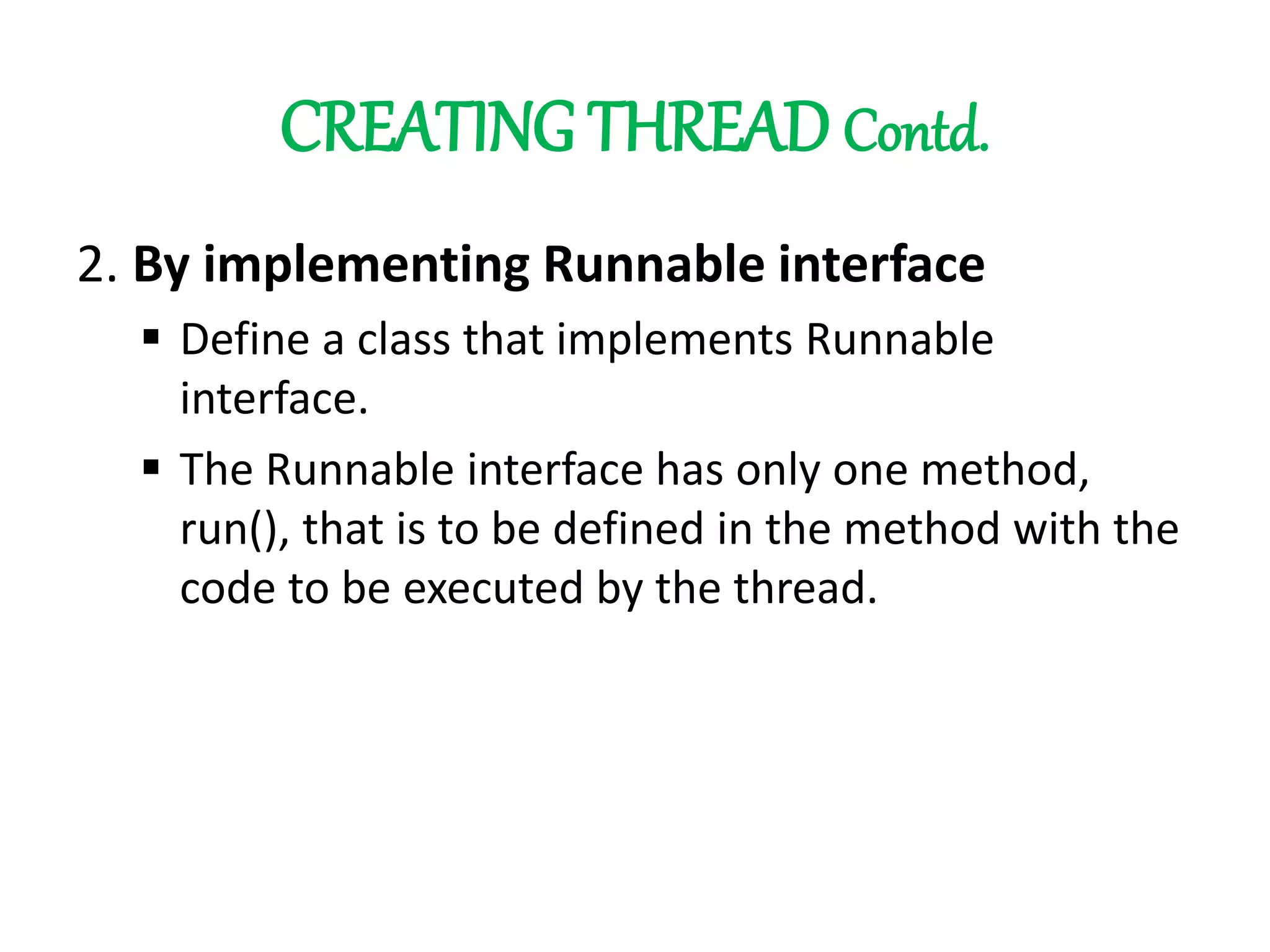 MULTI THREADING IN JAVA | PPTX