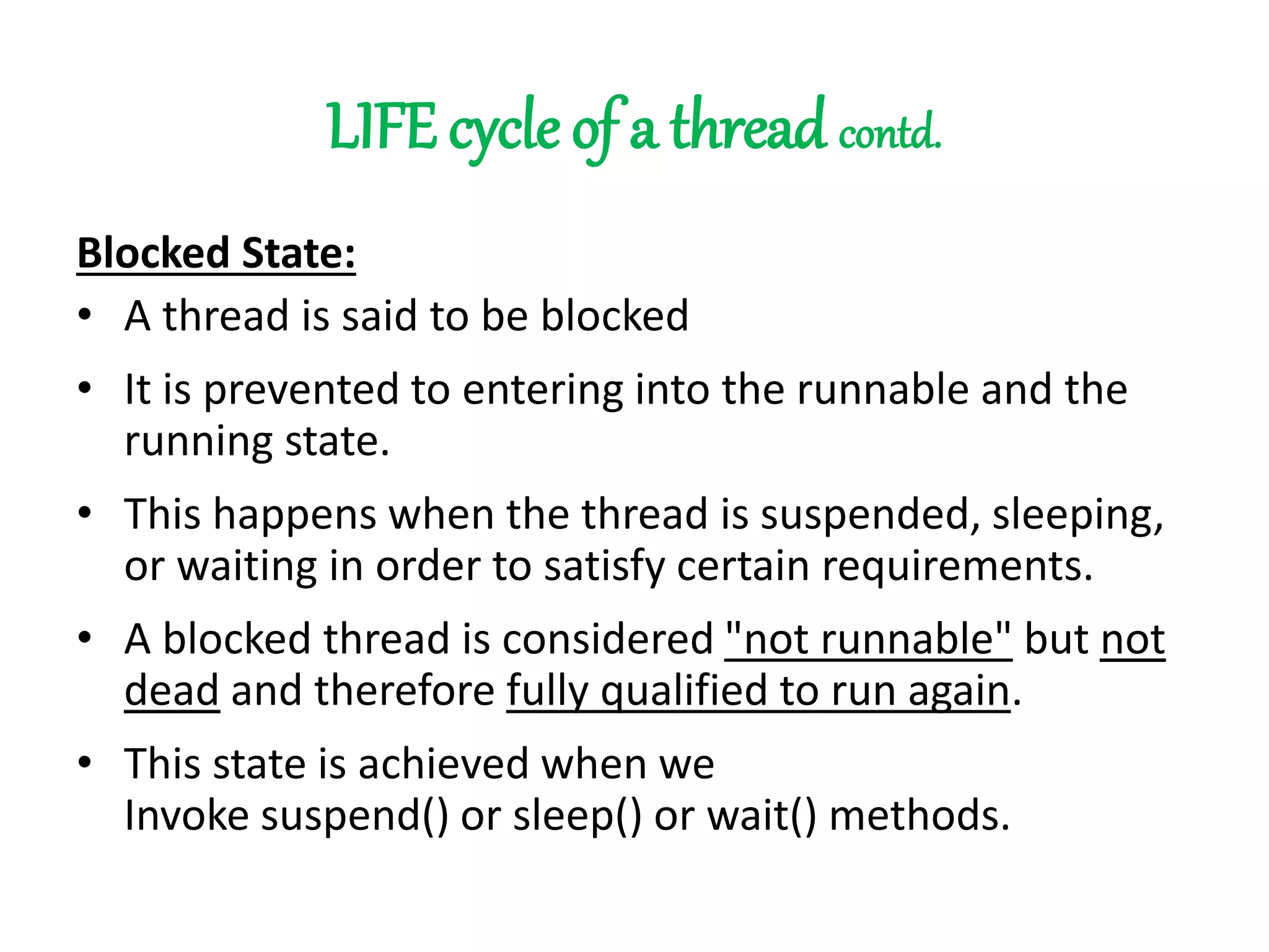 MULTI THREADING IN JAVA | PPTX