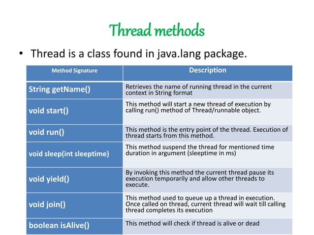 MULTI THREADING IN JAVA | PPTX