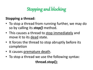 MULTI THREADING IN JAVA | PPTX