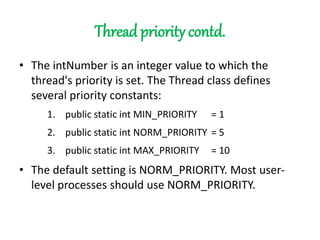 MULTI THREADING IN JAVA | PPTX