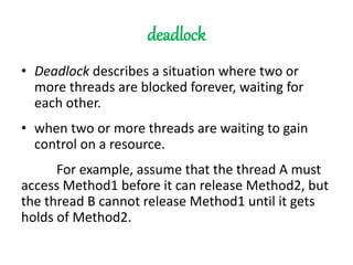 MULTI THREADING IN JAVA | PPTX
