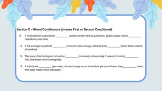 First Conditional Nat Geo UNIT 3 NATIONA GEO CONDITIONALS . A SUPPORT TO YOUR BOOKpptx | PPTX