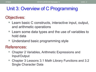 Unit3 overview of_c_programming | PPTX