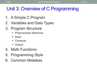 Unit3 overview of_c_programming | PPTX