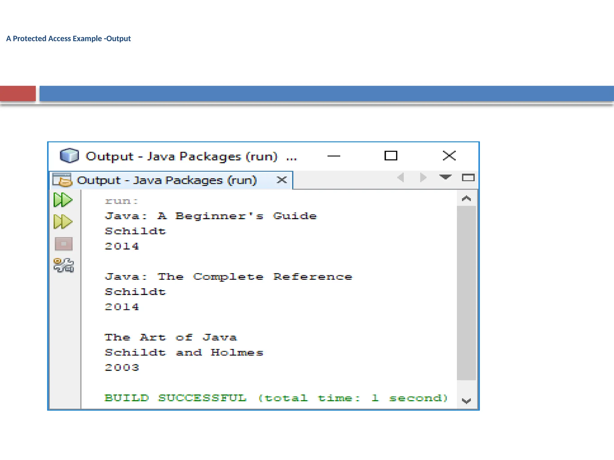 A Protected Access Example -Output
 