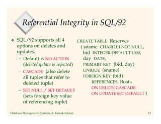 SQL DDL commands and views creating and destroying | PDF