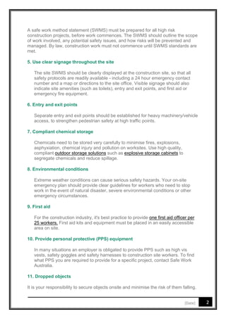 Swms Checklist.pdf UNIT 3 Part A - Safety in Construction & Demolition Operation.pdf