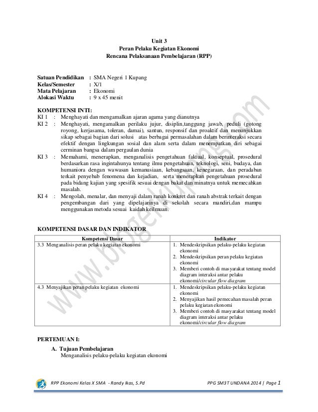 Unit 3 Peran Pelaku Kegiatan Ekonomi