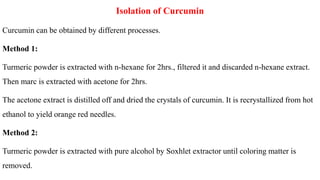 Solvent Curcumin Extraction Methods unit3 phytochemistry.pptx