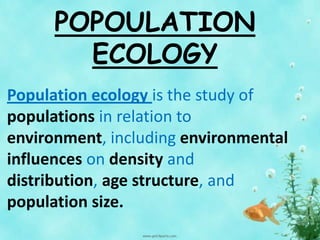 Unit 3 population ecology | PPTX