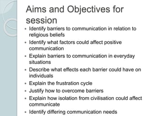 Barriers To Communication In Health And Social Care
