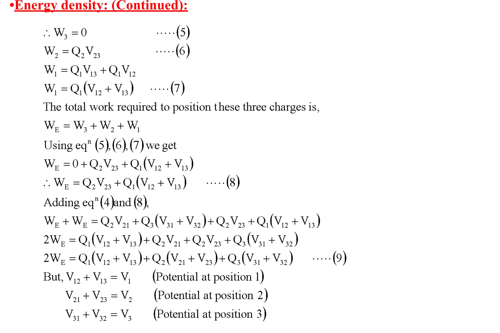•Energy density: (Continued):
 