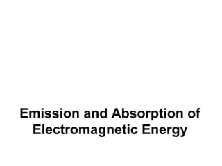 Emission and Absorption of
Electromagnetic Energy