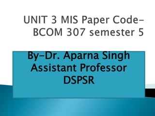 By-Dr. Aparna Singh
Assistant Professor
DSPSR
 