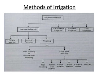 Methods of irrigation
 