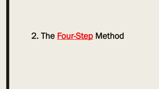 2. The Four-Step Method
 