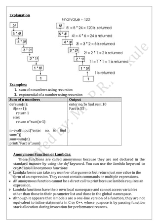 ESIT135 Problem Solving Using Python Notes of Unit-2 and Unit-3 | PDF