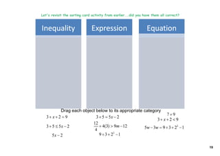 Let's revisit the sorting card activity from earlier...did you have them all correct?




            Drag each object below to its appropriate category




                                                                                        19
 