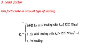 3. Load factor
This factor take in account type of loading
 