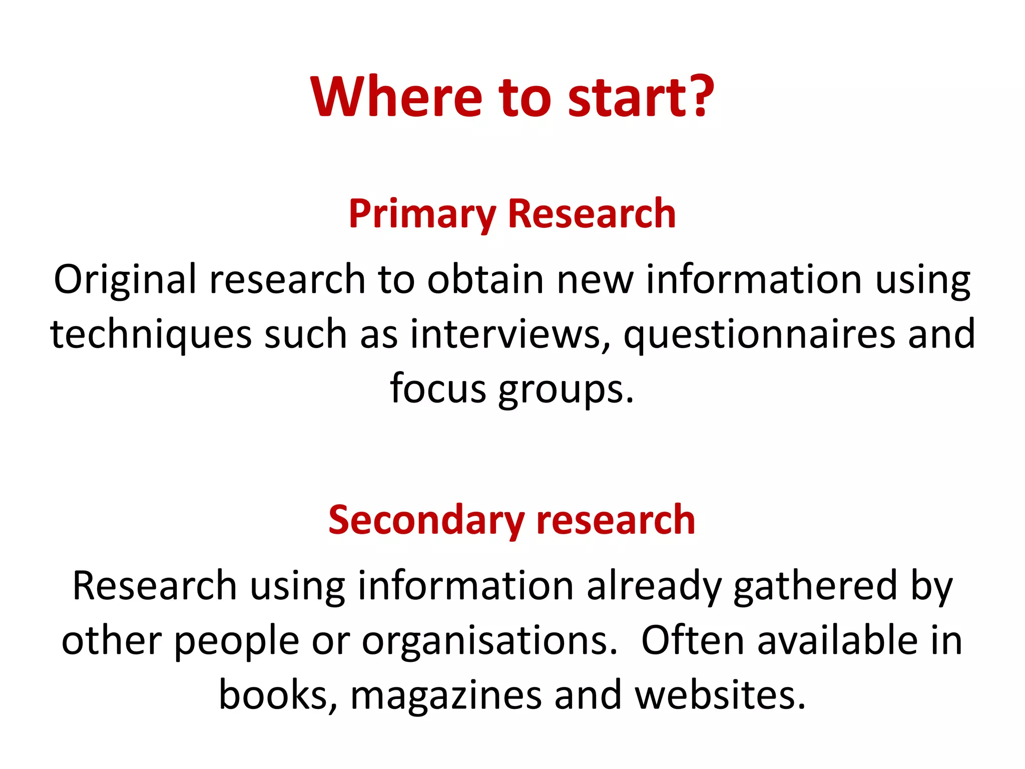 Unit 3 – research techniques | PPTX