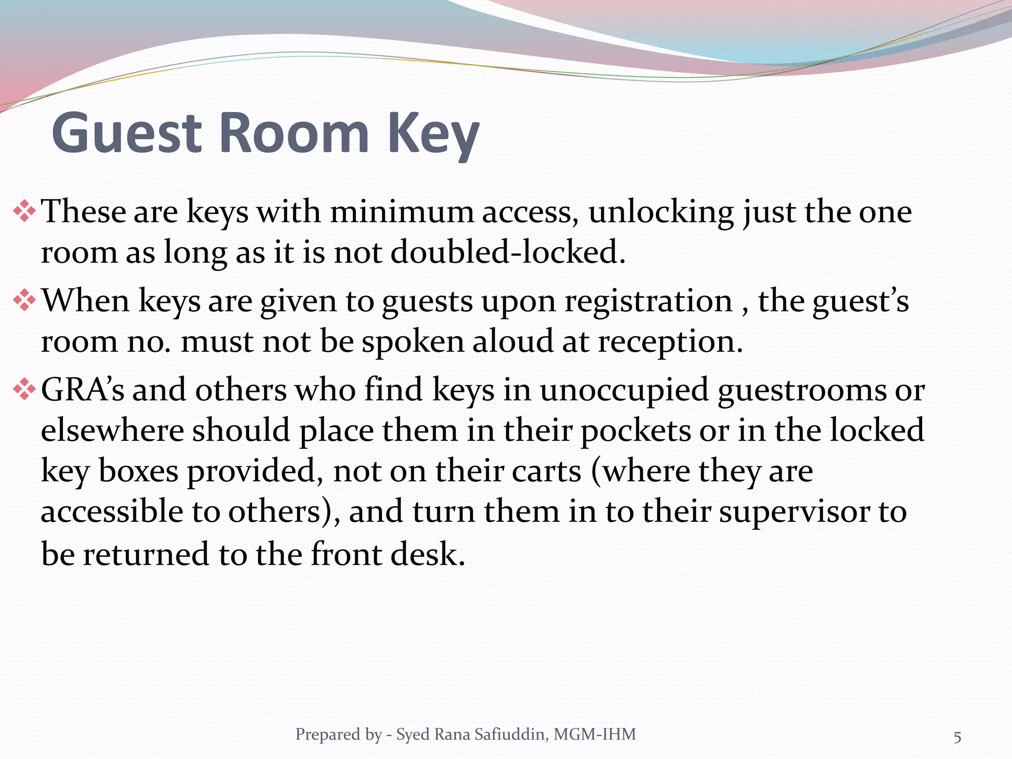 Role of Front Office