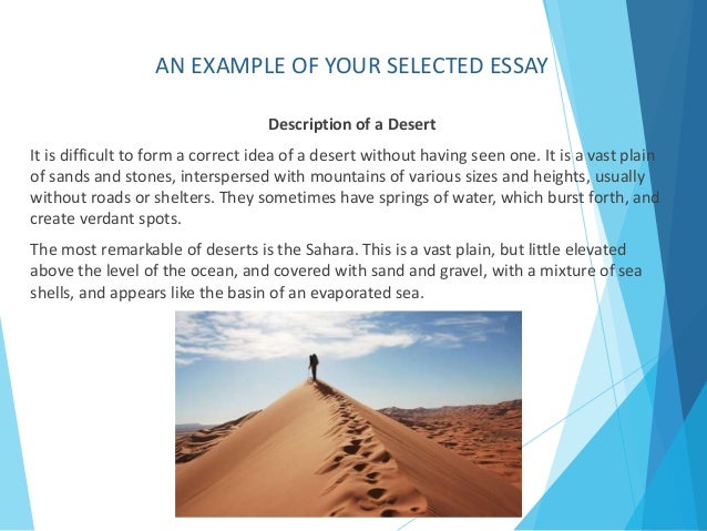descriptive essay about desert