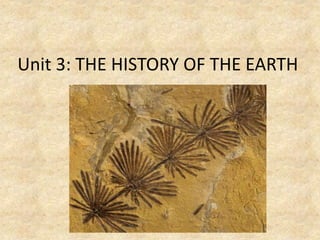 Unit 3: THE HISTORY OF THE EARTH 
 