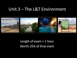 Unit 3 – The L&T Environment Length of exam = 1 hour Worth 25% of final mark 