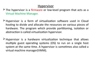 Comprehensive Overview of Virtualization Technologies and Hypervisors ...