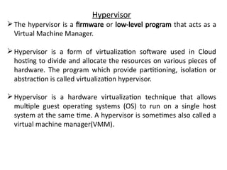 Comprehensive Overview of Virtualization Technologies and Hypervisors ...