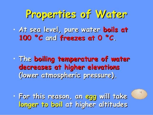 chemical properties of water