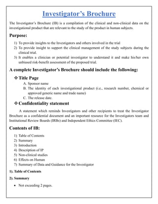 Investigator Brochure Example.pdf unit-3 (clinical research and pharmacovigilance).pptx