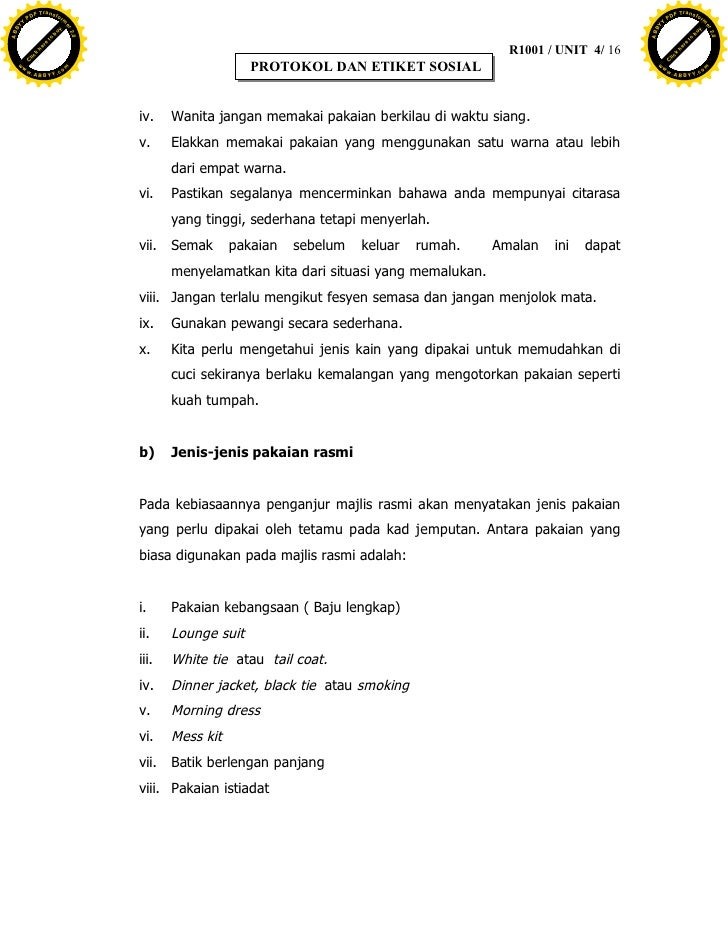 Unit 4 Protokol Etika Sosial