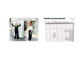 Analisi grammaticale
4b/c– Soluzione (susfondo grigio scuro:verbi dainserire nell’attività 4b)
                                   scuro
 