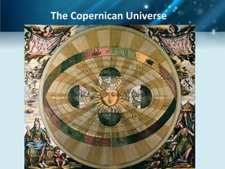The Copernican Universe



      The Copernican Universe This
      seventeenth-century Dutch engraving
      illustrates Copernicus's revolutionary
      “heliocentric” theories, which placed the
      sun—rather than the Earth—at the
      center of the universe.
 