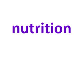 nutrition