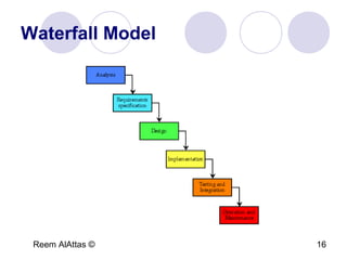 Reem AlAttas © 16
Waterfall Model
 