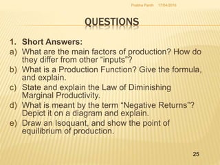 Analysis of Production | PPSX