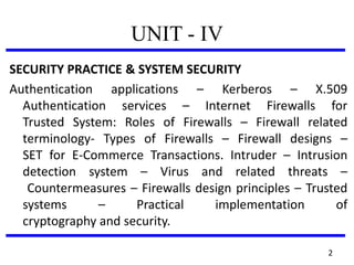 CS6701 CRYPTOGRAPHY AND NETWORK SECURITY | PDF