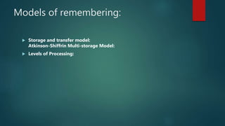 Atkinson-Shiffrin Multi-storage Model
 This is a model of how memory forms. The Atkinson-Shiffrin Multi-
storage Model ha...