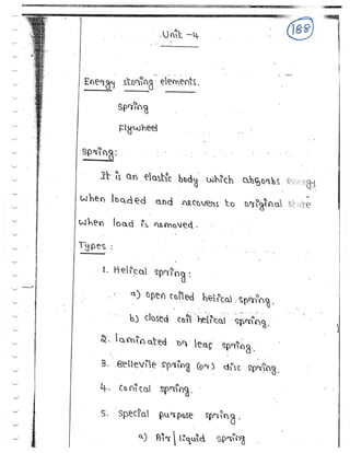 ME6503 - DESIGN OF MACHINE ELEMENTS UNIT - IV NOTES