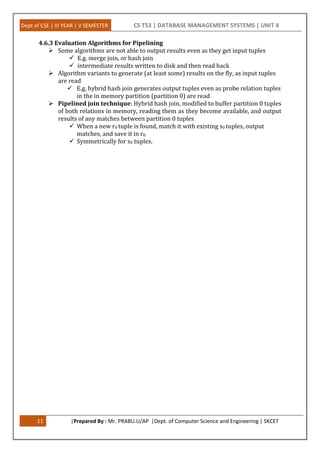 Query Processing, Query Optimization and Transaction | PDF