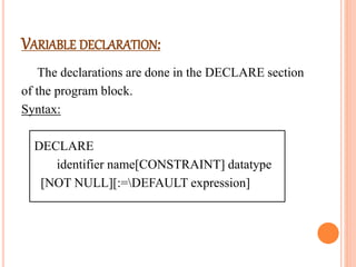 ORACLE PL/SQL | PPT