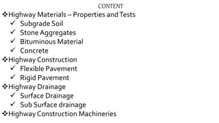 Highway Construction Materials and Practice | PPTX