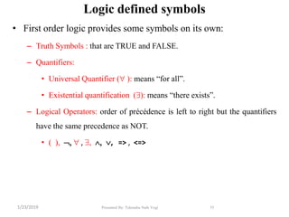 Logic Quantifiers Unit4: Knowledge Representation | PDF