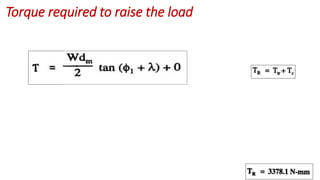 Unit 4 Design of Power Screw and Screw Jack | PDF