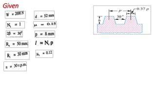 Unit 4 Design of Power Screw and Screw Jack | PDF